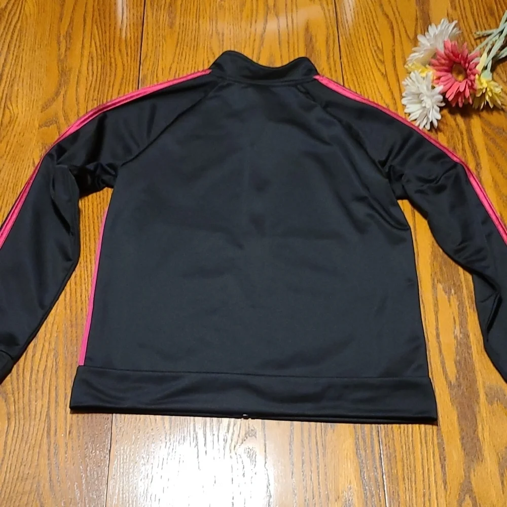 Adidas athletic jacket - black and pink